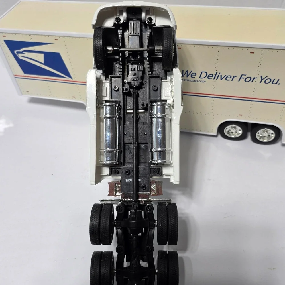 USPS Peterbilt Semi Truck and Trailer Toy White We Deliver For You Mail Truck*